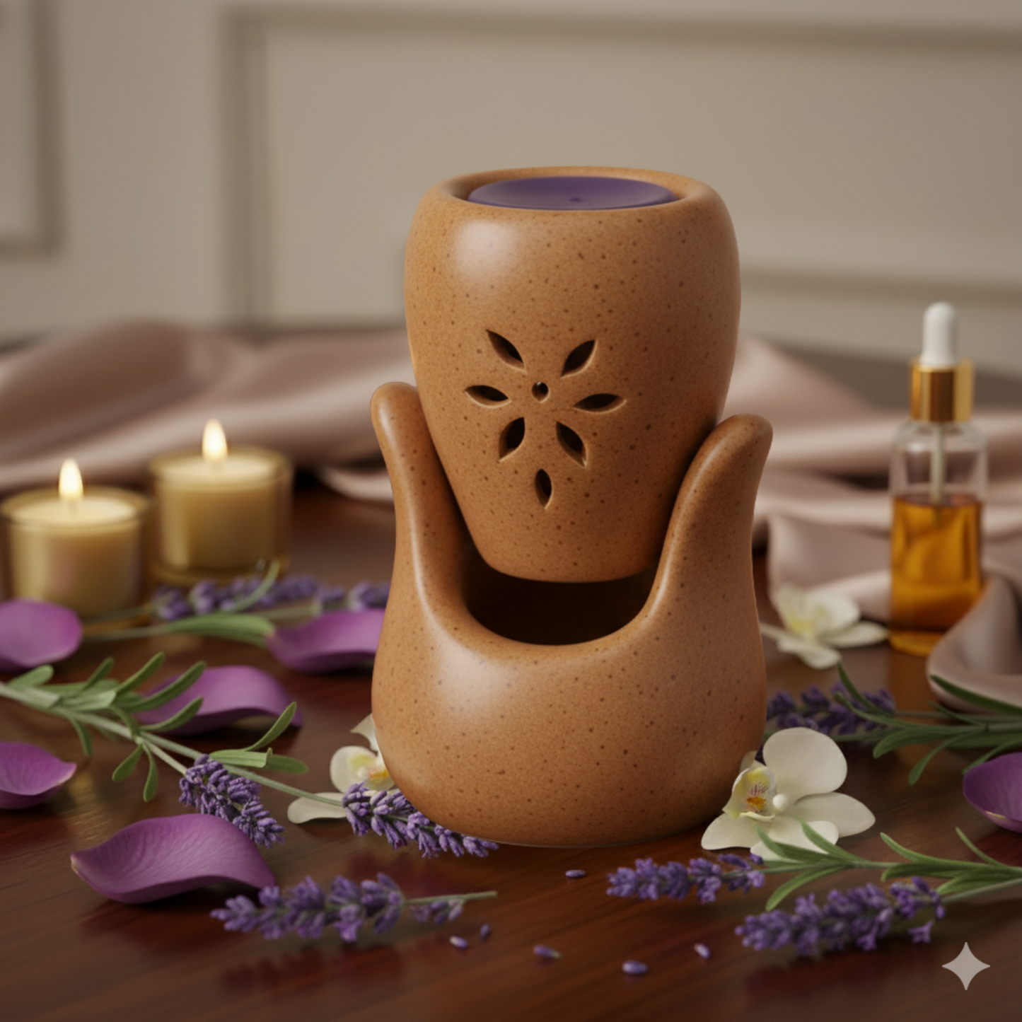 Lavender Aroma Melt, Cupped Hand Diffuser