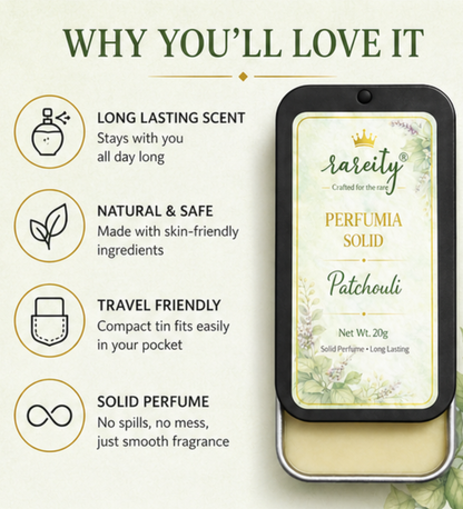Solid Perfume 20g Patchouli Fragrance, Pocket Perfume, Alcohol-Free
