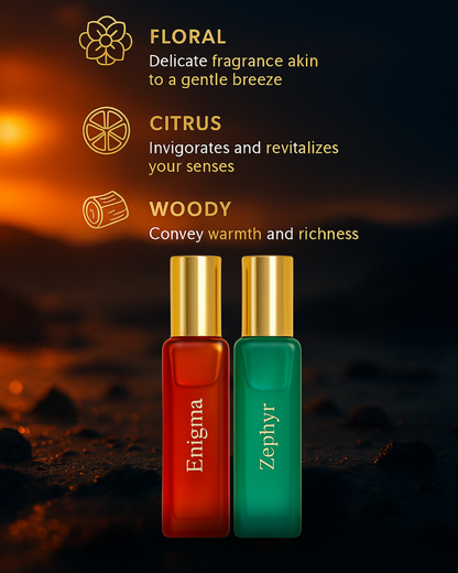 Enigma & Zephyr Perfume Combo, Pack of 2, Gift Set