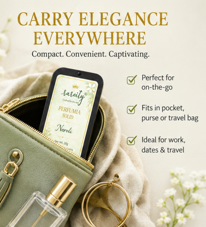 Solid Perfume 20g Neroli Fragrance Fresh Floral Citrus Long Lasting Balm Perfume, Alcohol-Free