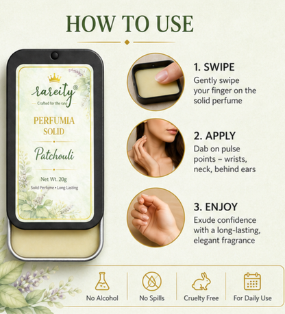 Solid Perfume 20g Patchouli Fragrance, Pocket Perfume, Alcohol-Free