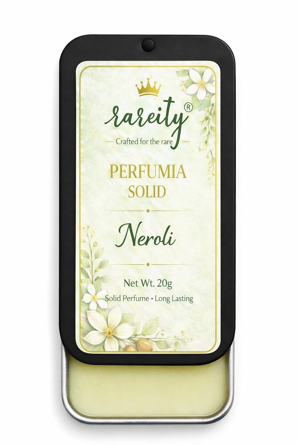 Solid Perfume 20g Neroli Fragrance Fresh Floral Citrus Long Lasting Balm Perfume, Alcohol-Free