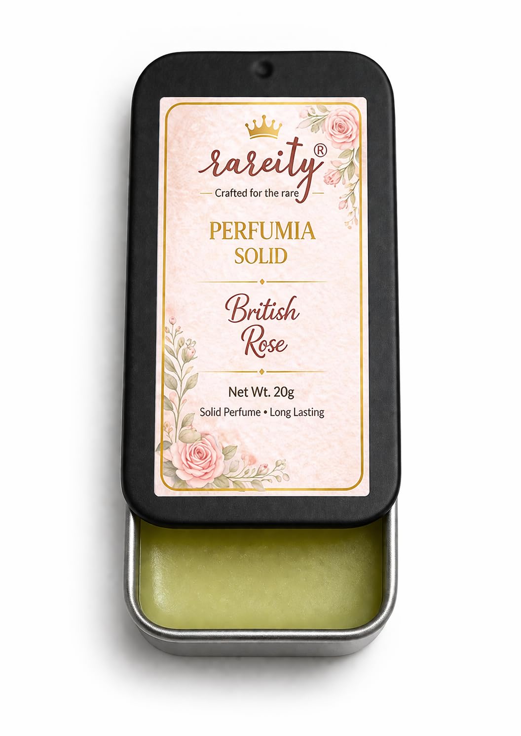 Perfume Solid Perfume Combo Pack of 3 | Mahogany Shea, Bergamot Amber & British Rose | Pocket Fragrance Balm | Travel Friendly Metal Tin | 20g Each | Unisex Aroma