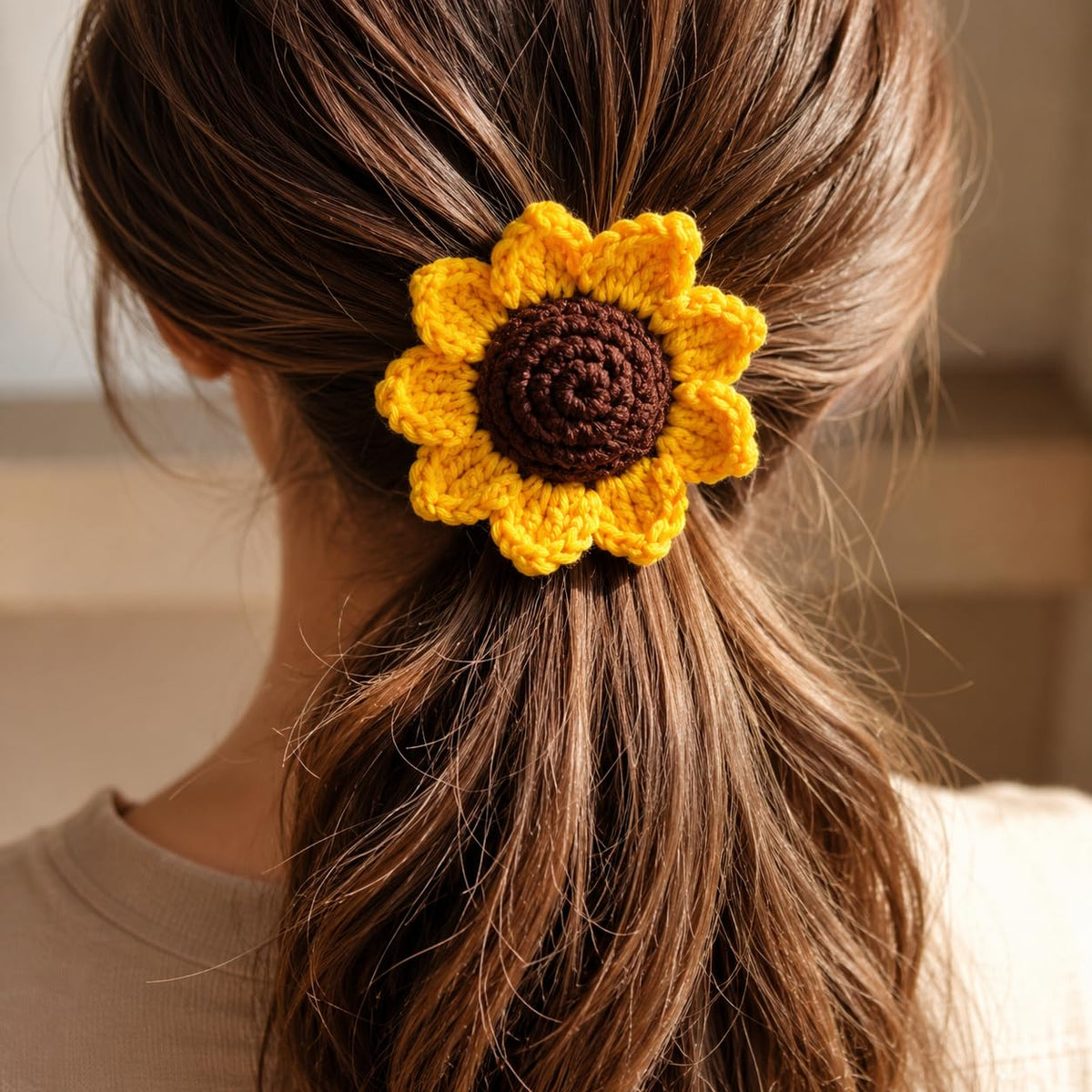 Aromatic Handmade Crochet Hair Band - Scented Sunflower & Daisy Flower Hair Bands