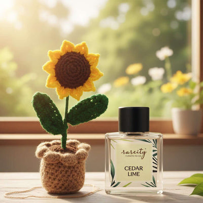 Sunflower Pot, Hand Crochet Aroma